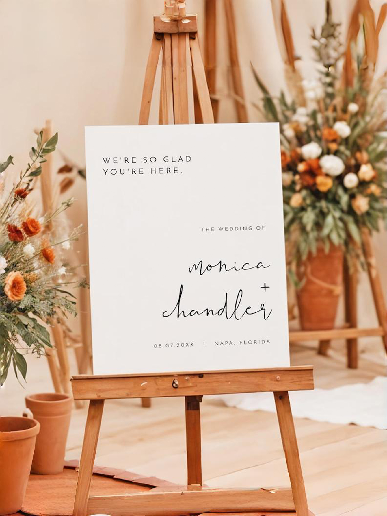 PVC Wedding Welcome Sign Modern Minimalist Welcome Sign Wedding Display